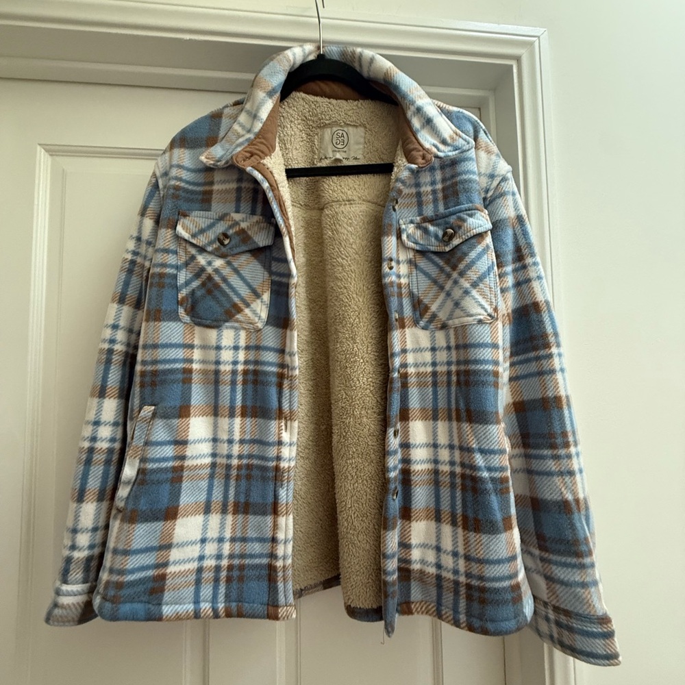 SAGE Collective Plaid Jacket